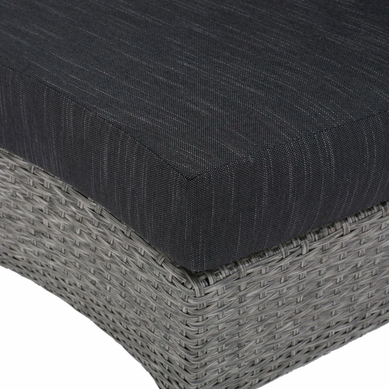 Cheapest 🤩 GDFStudio GDF Studio 5-Piece Currituck Outdoor Black Wicker Sofa, Dark Gray Set ❤️ - Image 10