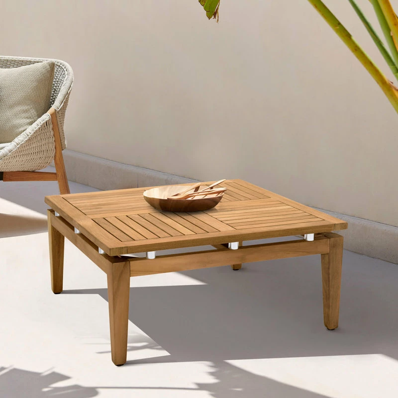 Hot Sale 🌟 Armen Living Arno Outdoor Square Teak Wood Coffee Table 🎉 4 Hot Sale 🌟 Armen Living Arno Outdoor Square Teak Wood Coffee Table 🎉 - Image 2