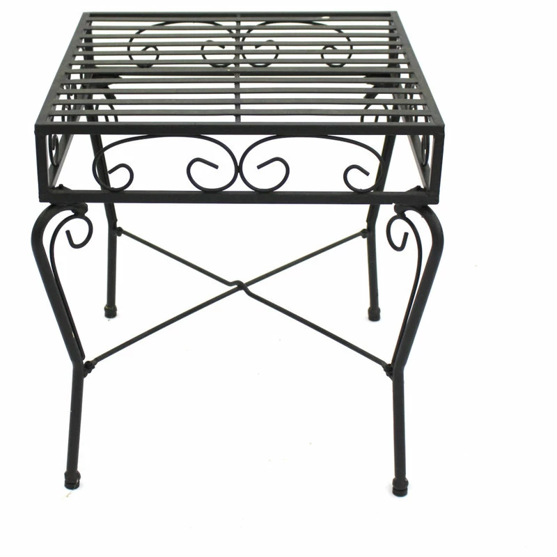 Best deal ๐ Courtyard Casual Black Steel French Quarter Outdoor End Table ๐ฏ