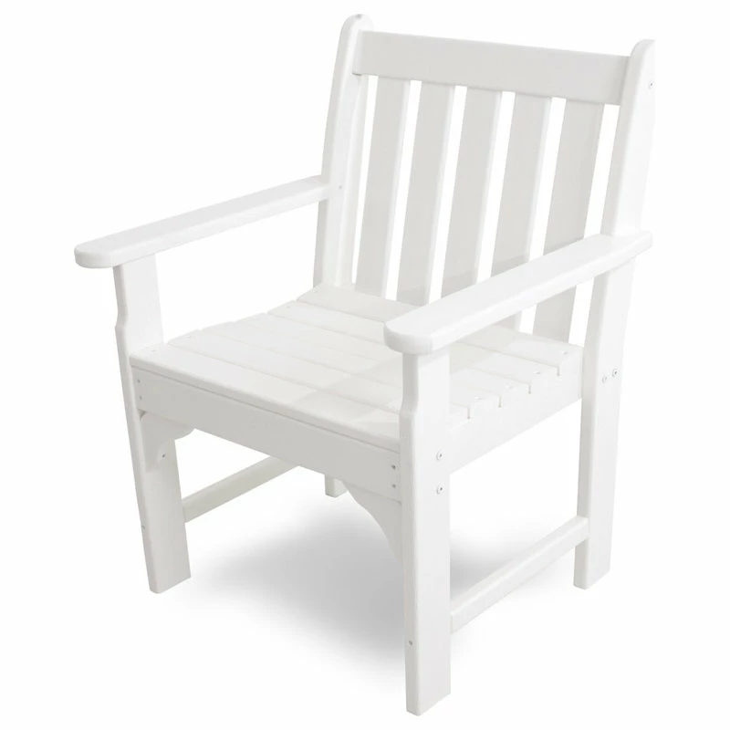 Hot Sale ๐ Polywood Vineyard Garden Arm Chair, White ๐