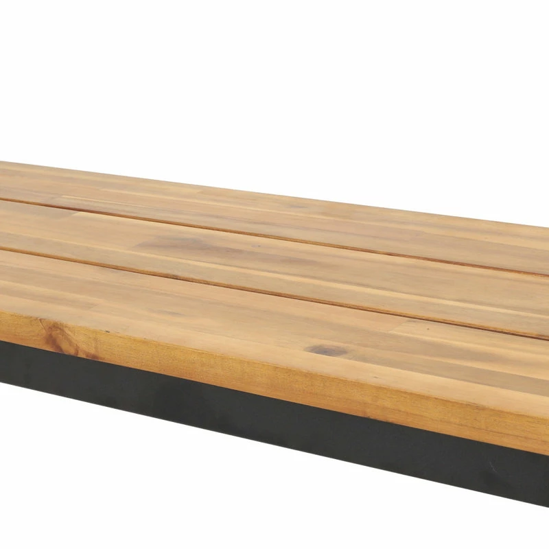 Promo ๐ GDFStudio Colcord Outdoor Modern Industrial Acacia Wood Bench, Teak/Back ๐ - Image 3