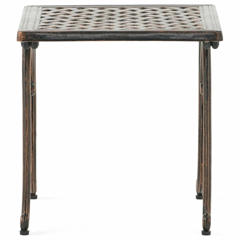 Brand new โจ GDFStudio GDF Studio Hyde Outdoor Cast Aluminium Accent Tables, Set Of 2 ๐ - Image 5