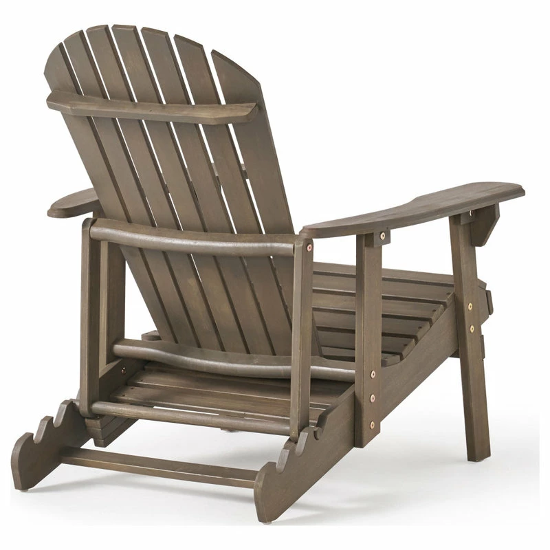 Brand new 😍 GDFStudio GDF Studio Katherine Outdoor Reclining Wood Adirondack Chairs, Set Of 2, Gray 🔥 - Image 6