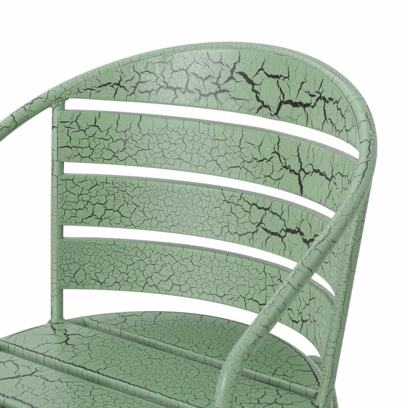 Best Sale 🌟 GDFStudio GDF Studio 3-Piece Porto Outdoor Crackle Finished Iron Bistro Set, Crackle Green 👏 - Image 11