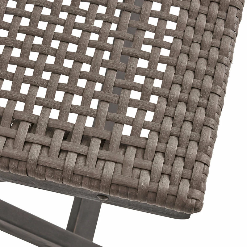 Wholesale ❤️ GDFStudio Truda Acacia Wood Foldable Bistro Chairs, Set Of 2, Dark Gray, Brown Wicker ❤️ - Image 5