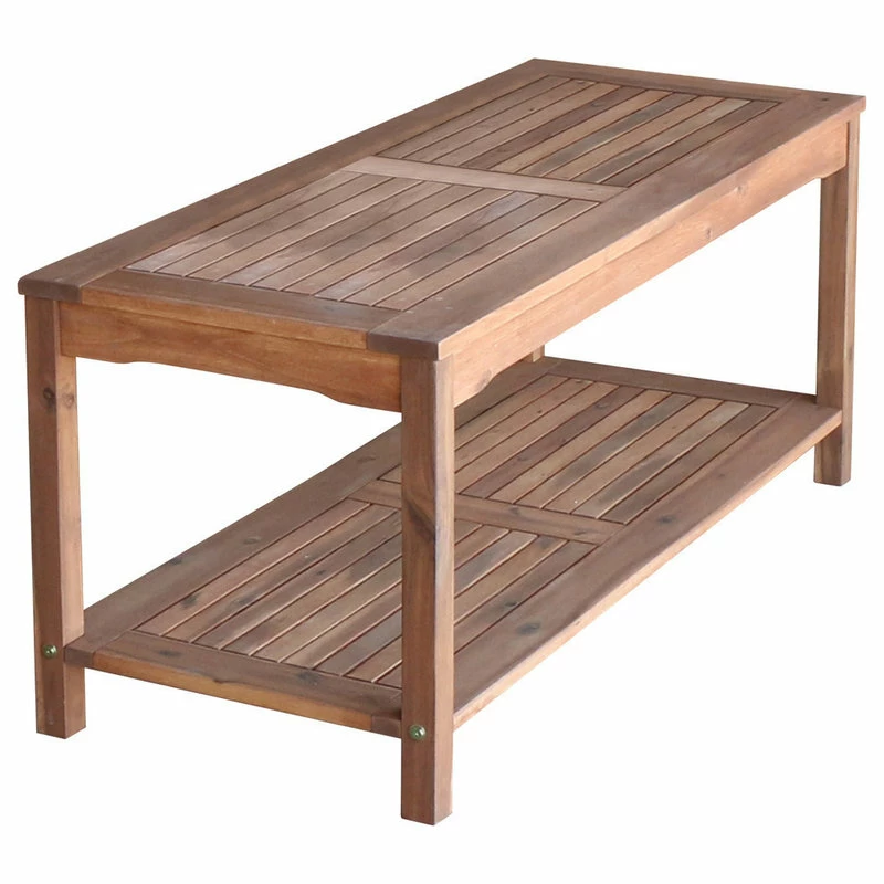 Brand new ๐ Walker Edison Acacia Wood Patio Coffee Table, Brown โ๏ธ