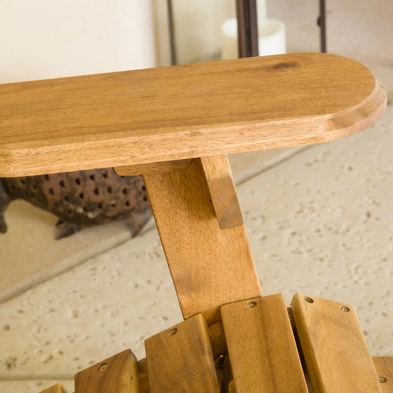 Brand new ๐ฅ GDFStudio GDF Studio Katherine Outdoor Reclining Wood Adirondack Chairs, Set Of 2, Natural โ - Image 5