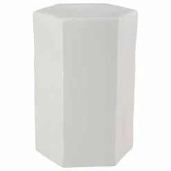 Wholesale 👍 Jamie Young Company Porto Ceramic Indoor/Outdoor Side Table, White, Large 😀