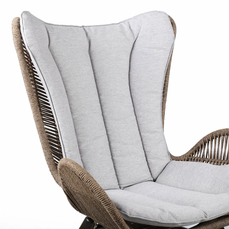 New โ๏ธ Armen Living King Outdoor Lounge Chair, Dark Eucalyptus And Grey Cushion ๐ 6 New โ๏ธ Armen Living King Outdoor Lounge Chair, Dark Eucalyptus And Grey Cushion ๐ - Image 4