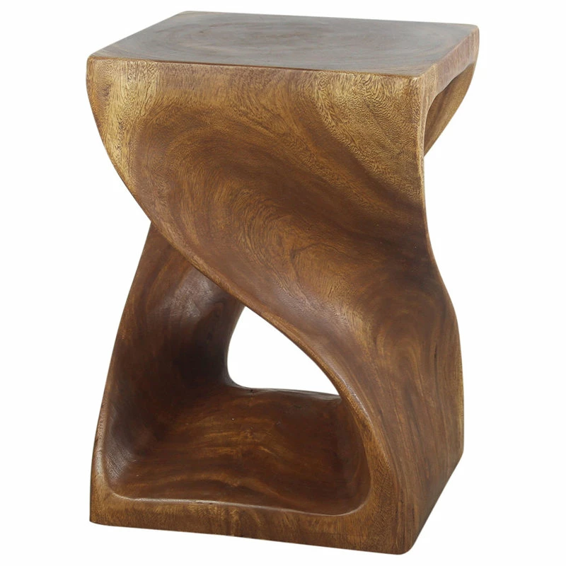 Discount ๐ Kammika Import Export Co., Ltd (Thailand) Haussmann® Original Wood Twist Stool 14 X 14 X 20 In High Walnut Oil ๐ - Image 6