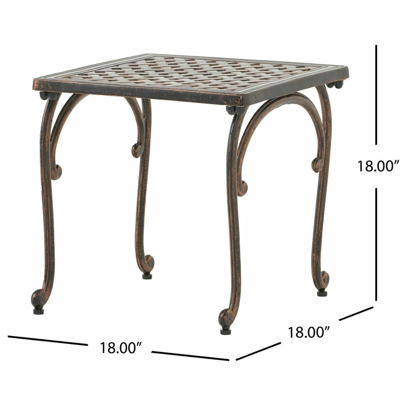 Brand new โจ GDFStudio GDF Studio Hyde Outdoor Cast Aluminium Accent Tables, Set Of 2 ๐ - Image 3