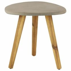 Discount ⌛ Brimfield & May Modern Gray Wood Outdoor Accent Table 77415 ⌛