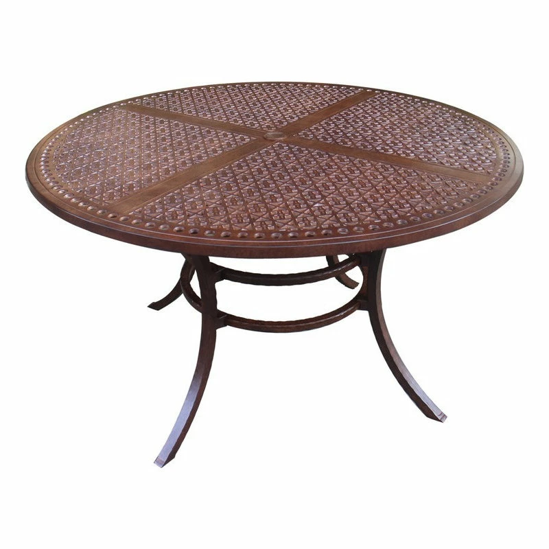 Cheap ๐ฅ IPatio Furniture Newport Cast Rose Ebony Aluminum 60" Round Dining Table ๐คฉ
