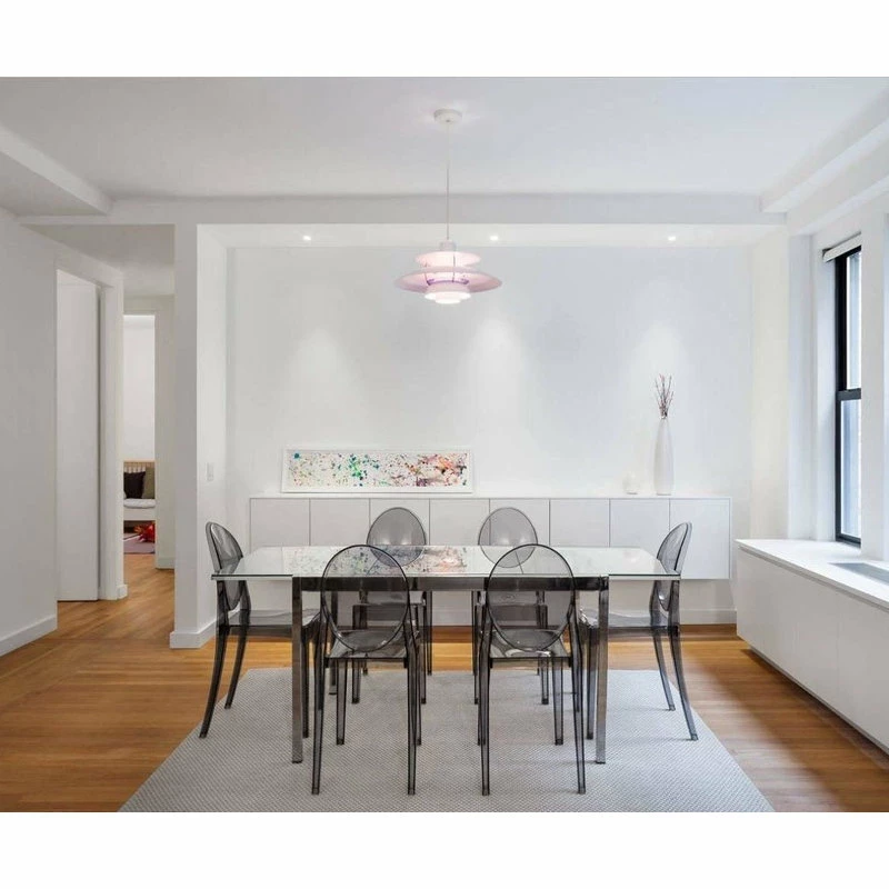 Cheapest ✨ Homedotdot Large Modern Ghost Style Plastic Side Chairs, Smoke, Set Of 4 🤩 - Image 4