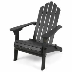 Best reviews of 🔥 GDFStudio GDF Studio Cara Outdoor Foldable Acacia Wood Adirondack Chair, Dark Gray Finish 🔥