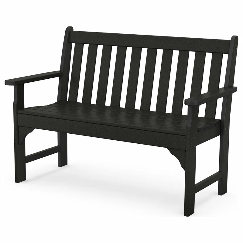 Budget ๐งจ Polywood Vineyard 48" Bench, Black ๐