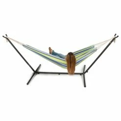 Top 10 😀 Belleze Double Hammock Space Saving Steel Stand With Portable Carrying Case Kit, Oasis ❤️