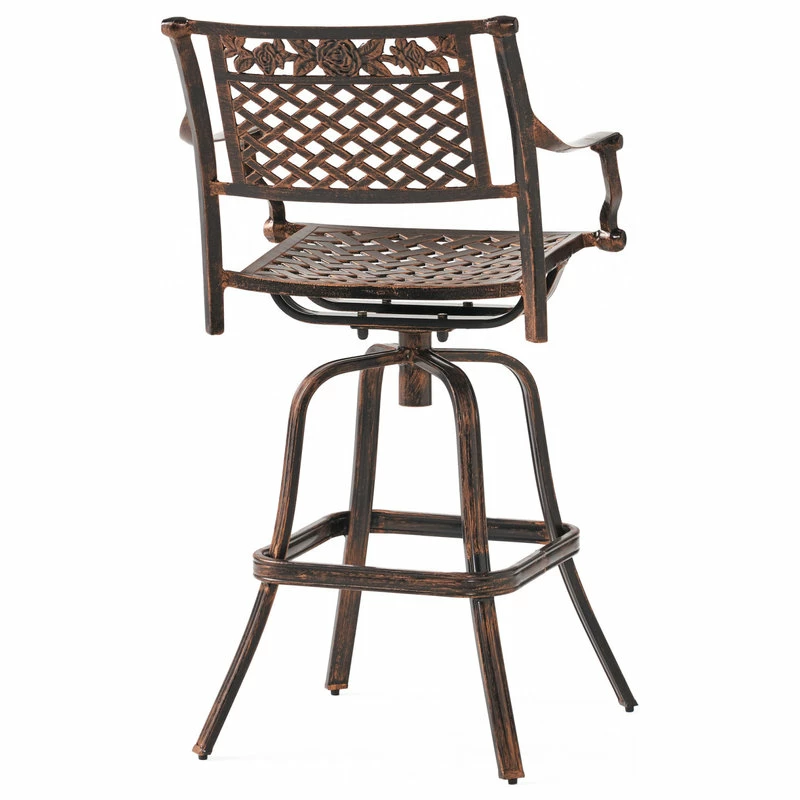 Flash Sale ๐คฉ GDFStudio GDF Studio Sierra Outdoor Cast Aluminum Swivel Bar Stools, Set Of 2 ๐ - Image 8