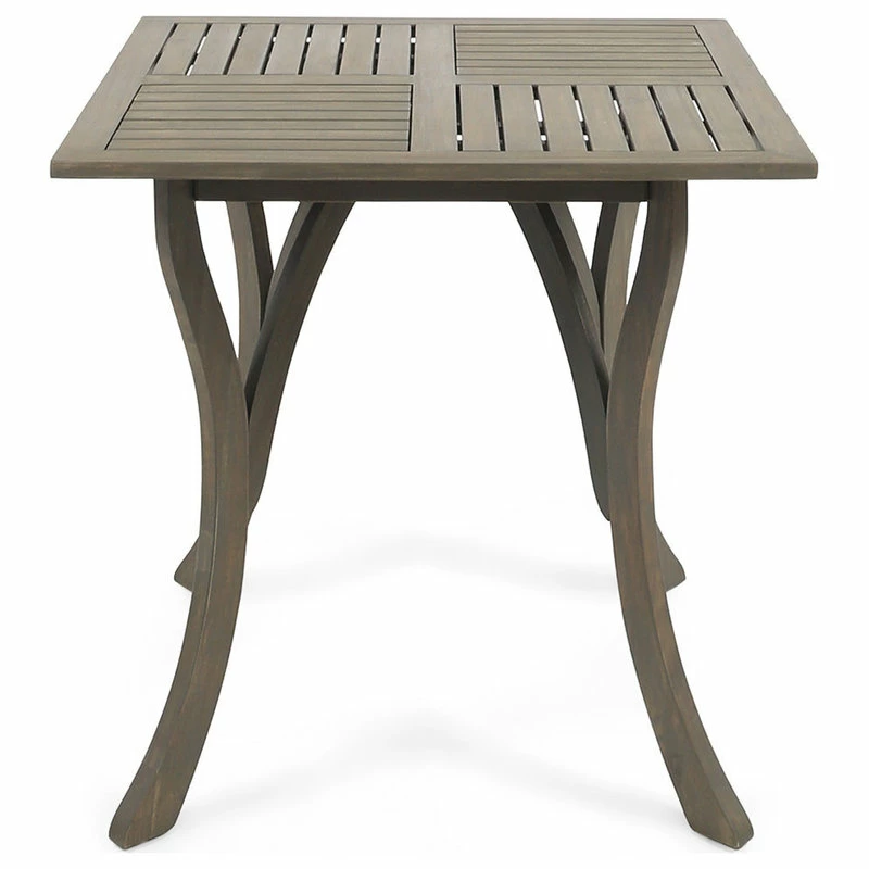 Cheap ๐ GDFStudio GDF Studio Baia Outdoor Acacia Wood Square Dining Table, Gray ๐ - Image 5