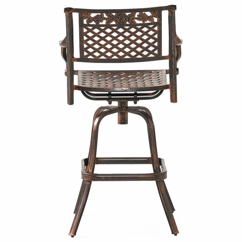 Flash Sale ๐คฉ GDFStudio GDF Studio Sierra Outdoor Cast Aluminum Swivel Bar Stools, Set Of 2 ๐ - Image 7