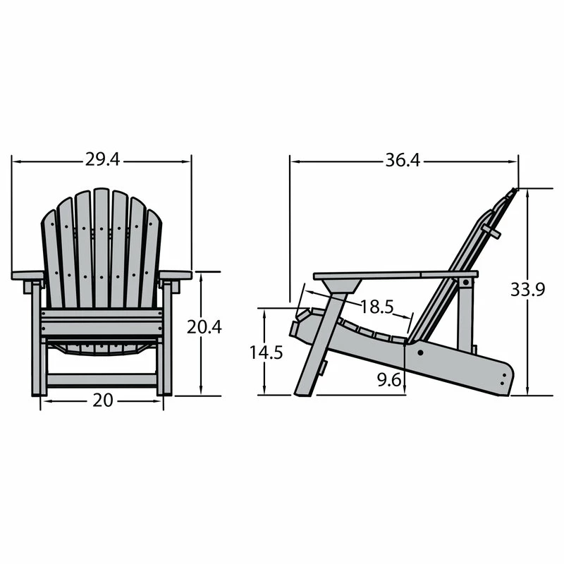 Wholesale ⭐ Highwood Hamilton Folding And Reclining Adirondack Chair, Nantucket Blue ✨ - Image 10