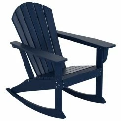 Discount ✨ WestinTrends Outdoor Rocking Poly Lumber Adirondack Chair For Patio Backyard Porch Garden, Na 🔥