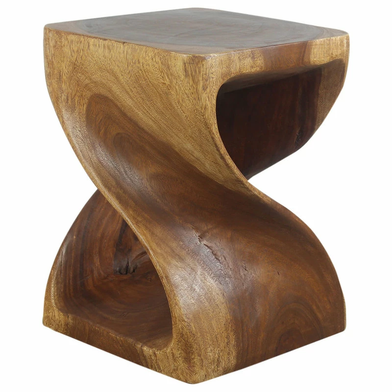 Discount ๐ Kammika Import Export Co., Ltd (Thailand) Haussmann® Original Wood Twist Stool 14 X 14 X 20 In High Walnut Oil ๐ - Image 3