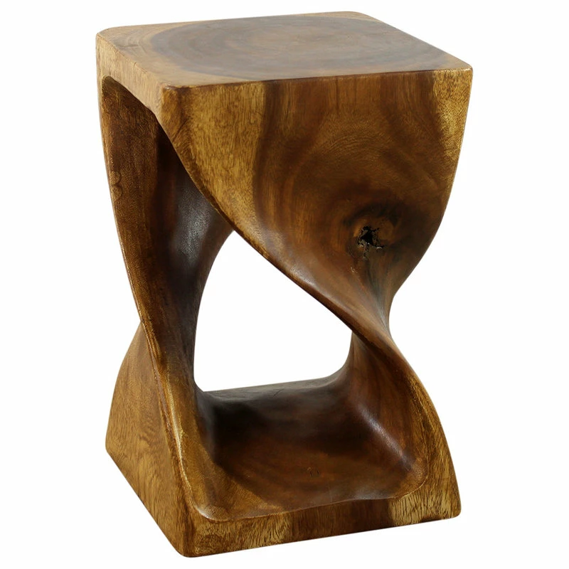Cheapest 🔔 Kammika Import Export Co., Ltd (Thailand) Haussmann® Original Wood Twist Stool 12 X 12 X 18 In High Oak Oil 😍 - Image 4