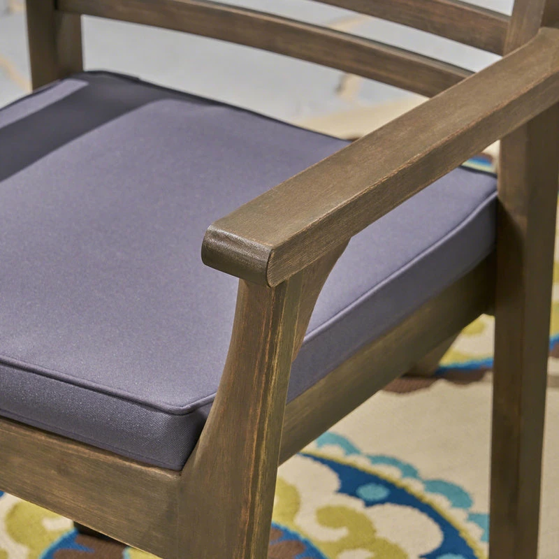 Deals 🔥 GDFStudio GDF Studio Alma Outdoor 2-Seater 28" Round Acacia Bistro Set With Closed Legs, G ⭐ - Image 7