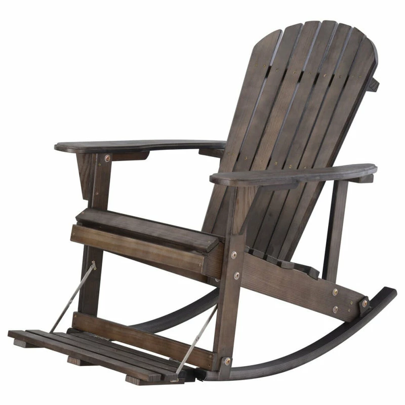 Coupon ๐ CTE Zero Gravity Adirondack Rocking Chair With Footrest, Dark Brown, Single Chair ๐ฅฐ - Image 3