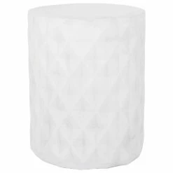 Deals 🌟 GDFStudio Markley Outdoor Lightweight Concrete Side Table, Antique White 👍