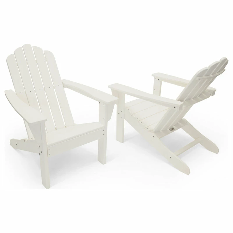 Best Sale 😉 LuXeo USA Marina Poly Outdoor Patio Adirondack Chair, Set Of 2, White 🥰 - Image 3
