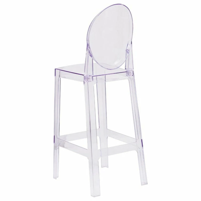 Deals ๐ Flash Furniture 30" Oval Back Ghost Bar Stool In Transparent Crystal โค๏ธ 5 Deals ๐ Flash Furniture 30" Oval Back Ghost Bar Stool In Transparent Crystal โค๏ธ - Image 3
