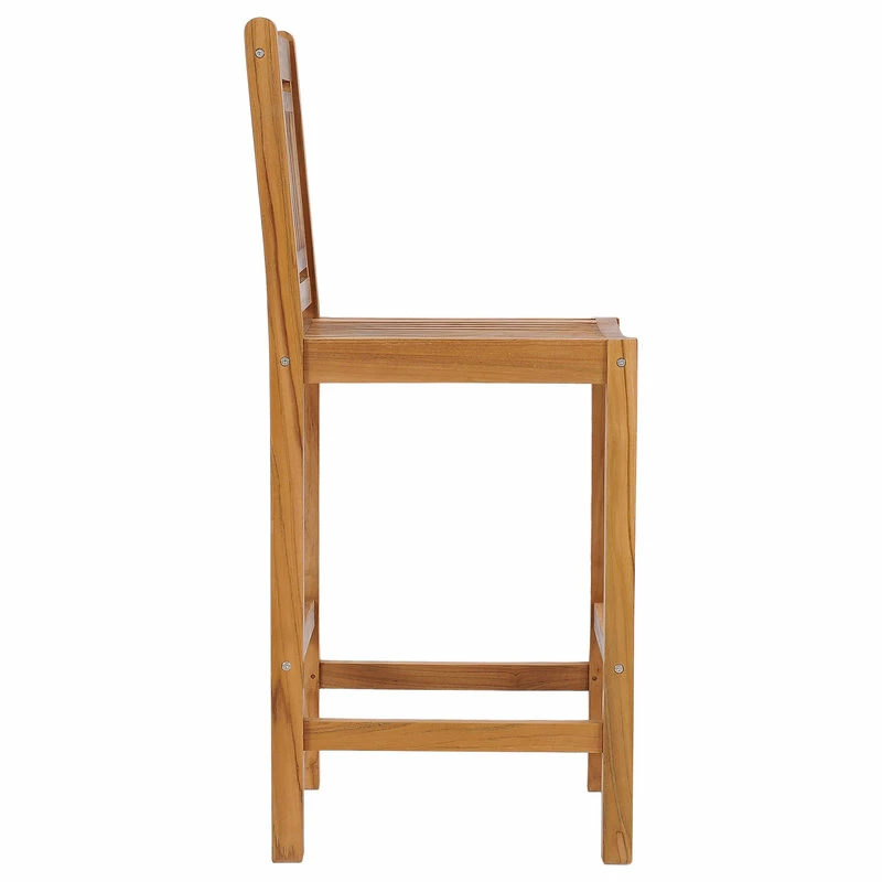 Cheapest 🌟 Chic Teak Inc. Teak Wood Maldives Outdoor Patio Bar Stool, Made From A-Grade Teak Wood ❤️ - Image 7