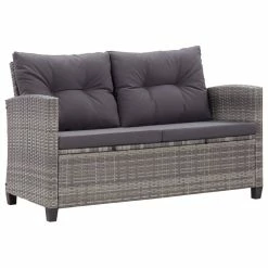 Cheap ✨ Vida XL LLC VidaXL 2-Seatinger Patio Sofa With Cushions Gray Poly Rattan Garden Seatinging ✔️