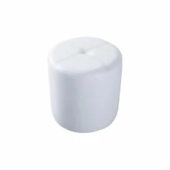Cheapest 🛒 Pilaster Designs Ula Round Ottoman, White 🤩