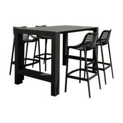 Deals 🤩 Siesta/Compamia Vegas Air 5-Piece Bar Set With 39"-55" Extendable Black ⌛