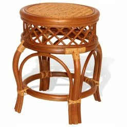 Best reviews of 🧨 SK New Interiors Ginger Handmade Rattan Wicker Stool, Colonial 🛒
