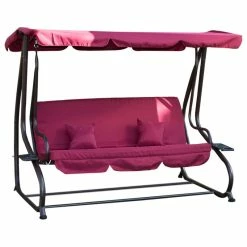 Best reviews of 🌟 Belleze Outdoor Canopy Swing/Bed, Burgundy 💯