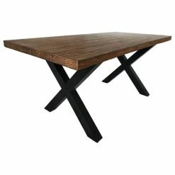 Discount ❤️ GDFStudio GDF Studio Cytheria Outdoor Brown Walnut Lightweight Concrete Dining Table 😍
