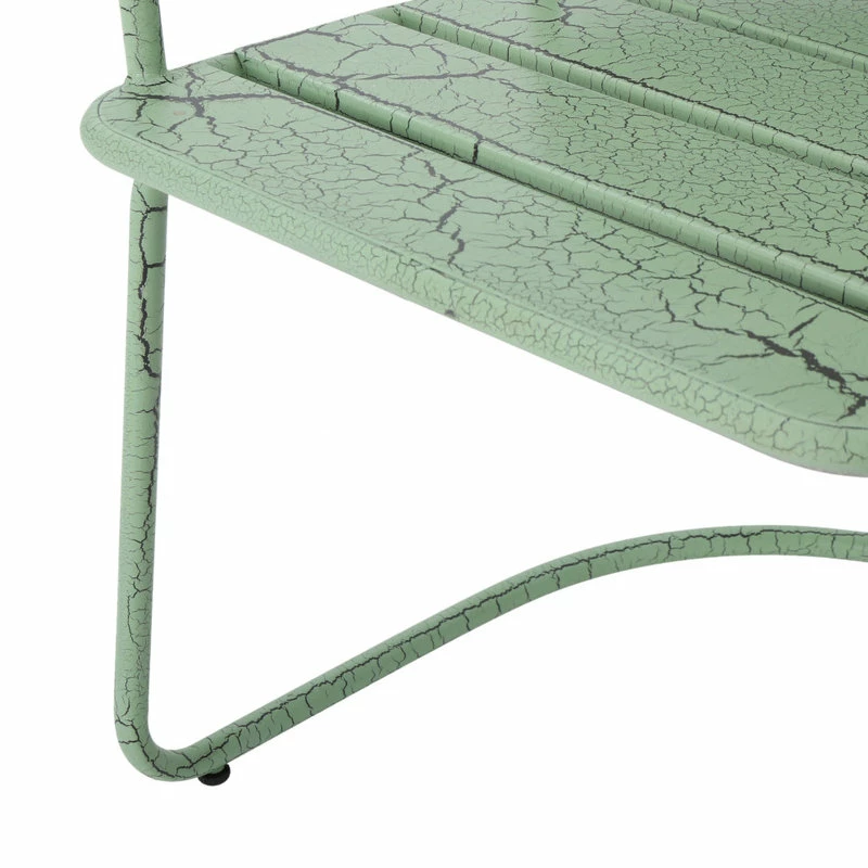 Best Sale 🌟 GDFStudio GDF Studio 3-Piece Porto Outdoor Crackle Finished Iron Bistro Set, Crackle Green 👏 - Image 13