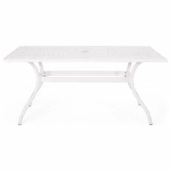 Brand new 😍 GDFStudio Veronica Traditional Outdoor Aluminum Rectangular Dining Table, White 🌟