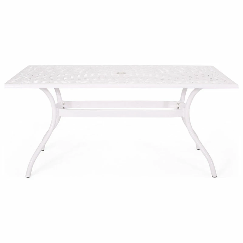 Brand new 😍 GDFStudio Veronica Traditional Outdoor Aluminum Rectangular Dining Table, White 🌟