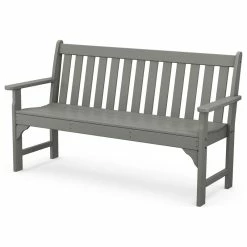 Brand new ⌛ Polywood Vineyard 60" Bench, Slate Gray ⭐