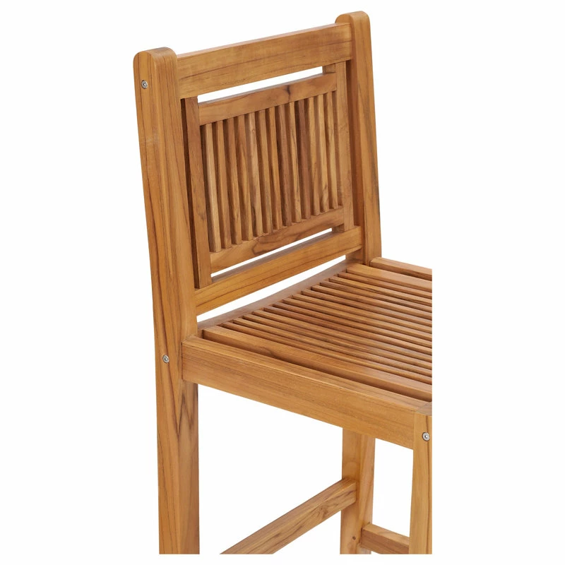 Cheapest 🌟 Chic Teak Inc. Teak Wood Maldives Outdoor Patio Bar Stool, Made From A-Grade Teak Wood ❤️ - Image 5