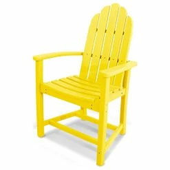 Buy 🎁 POLYWOOD Classic Adirondack Dining Chair, Lemon 🎉