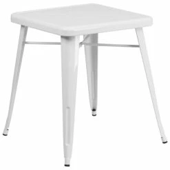 Deals 😍 Flash Furniture 23.75'' Square White Metal Indoor-Outdoor Table 👍