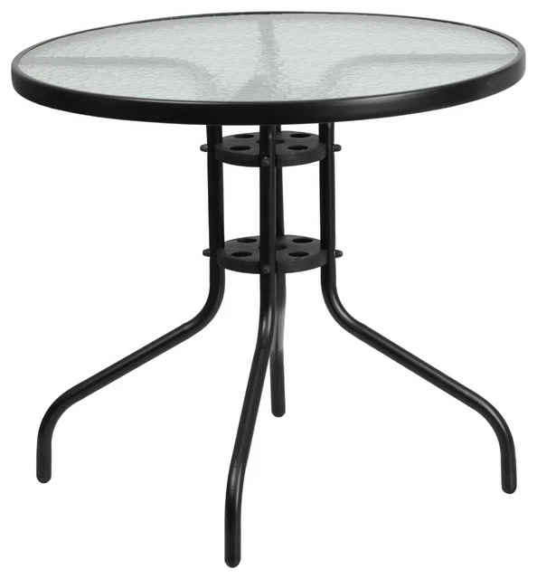 Coupon ๐ Flash Furniture 31.5'' Round Tempered Glass Metal Table ๐งจ