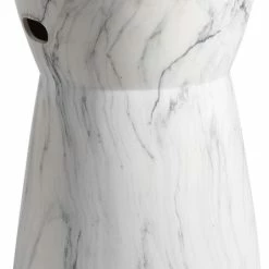 Coupon 😍 Safavieh Balboa Marble Garden Stool, White/Black 🎉