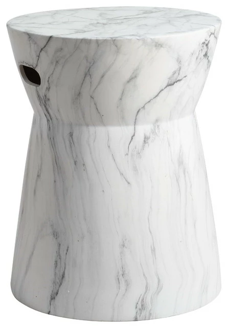 Coupon ๐ Safavieh Balboa Marble Garden Stool, White/Black ๐